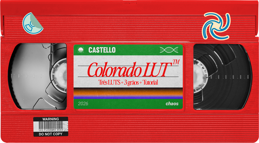 Fita VHS ilustrando o COLORADO LUT PACK